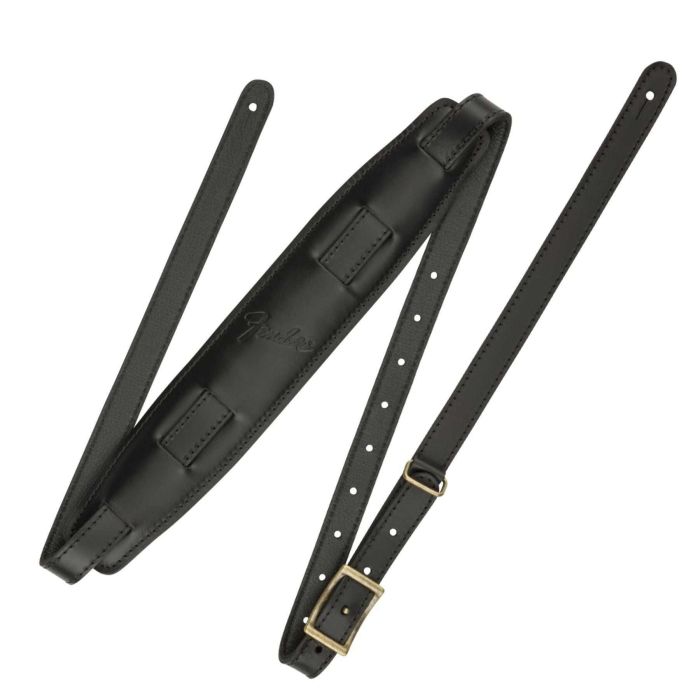 Tracolla chitarra Fender Mustang saddle strap black pelle main product photo