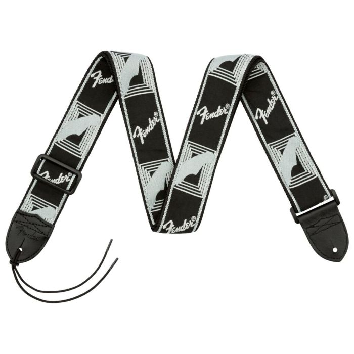 Tracolla chitarra Fender monogramma nero grigio 5cm main product photo
