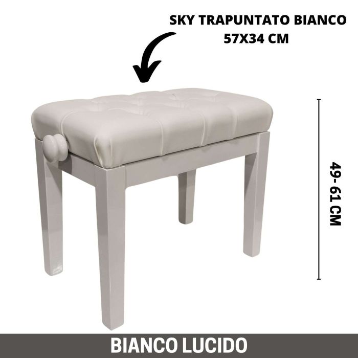 CGM 125 BIANCO LUCIDO TRAPUNTATA main product photo