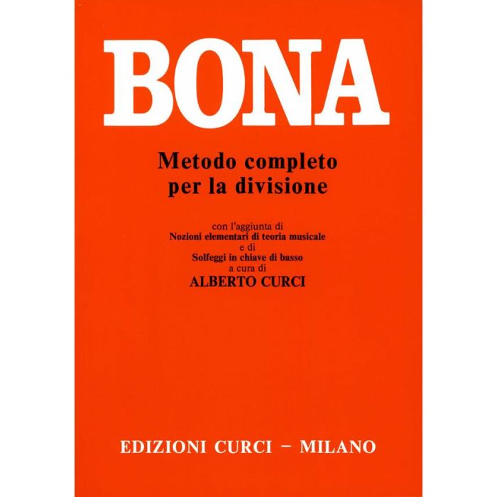 P.Bona Metodo Completo per la Divisione Ed. Curci main product photo