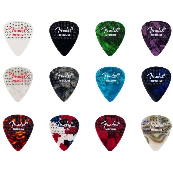 Blister plettri Fender 351 Dotted Celluloid Picks 12-Pack Medium main product photo
