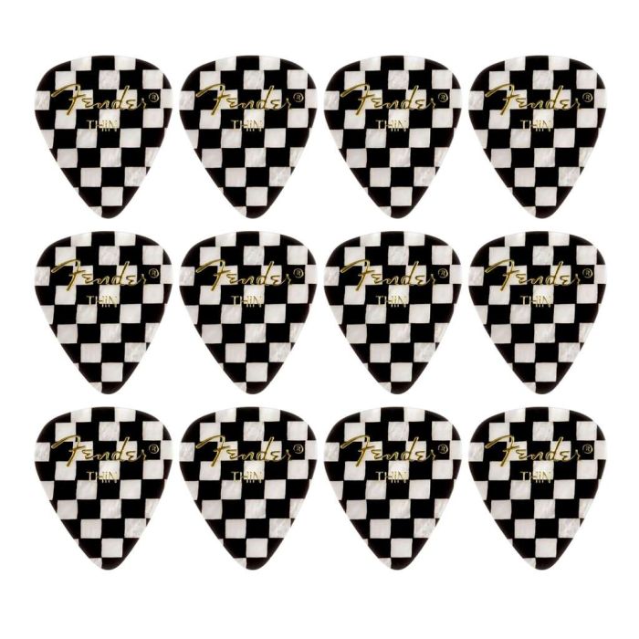 Fender 351 Checker Picks thin 12 Set main product photo