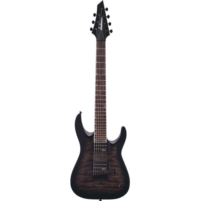 Jackson JS22-7 DKA ht qm transparent black burst main product photo
