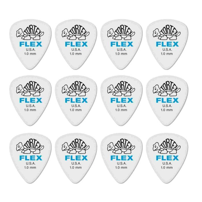 Blister plettri Dunlop 428P10 Tortex flex standard 12pz 1.0mm main product photo