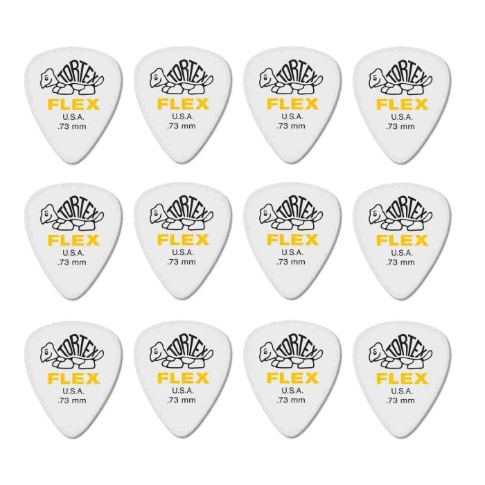 Blister plettri Dunlop 428P.73 Tortex flex standard 12pz 73mm main product photo