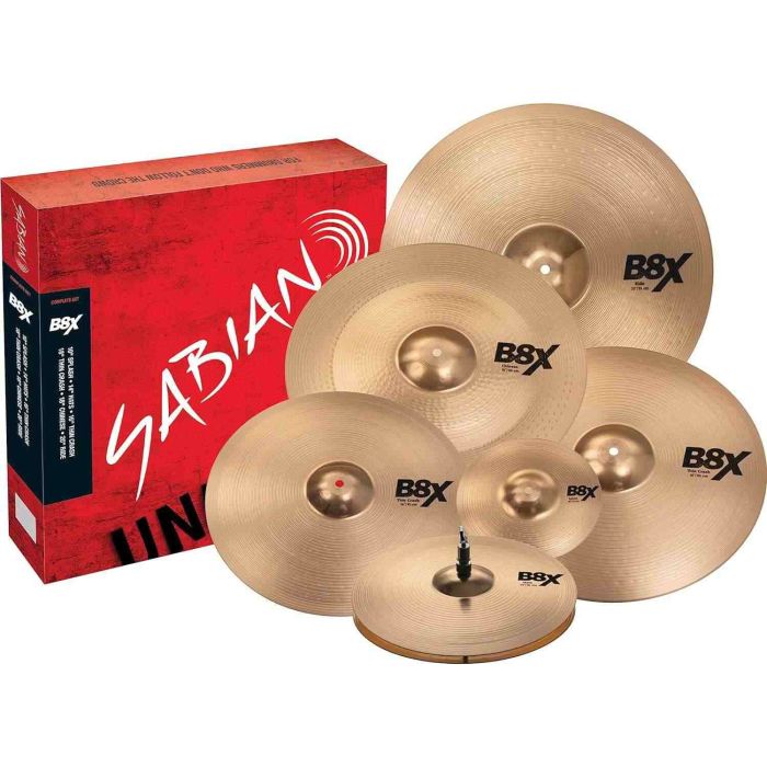 Sabian B8X Complete set Splash 10" HH 14" Crash 16"/18" China 18" Ride 20" main product photo