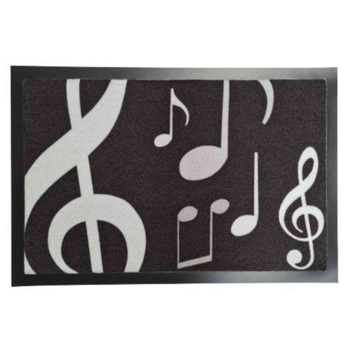 Tappeto nero con note 40x60cm Musikboutique main product photo