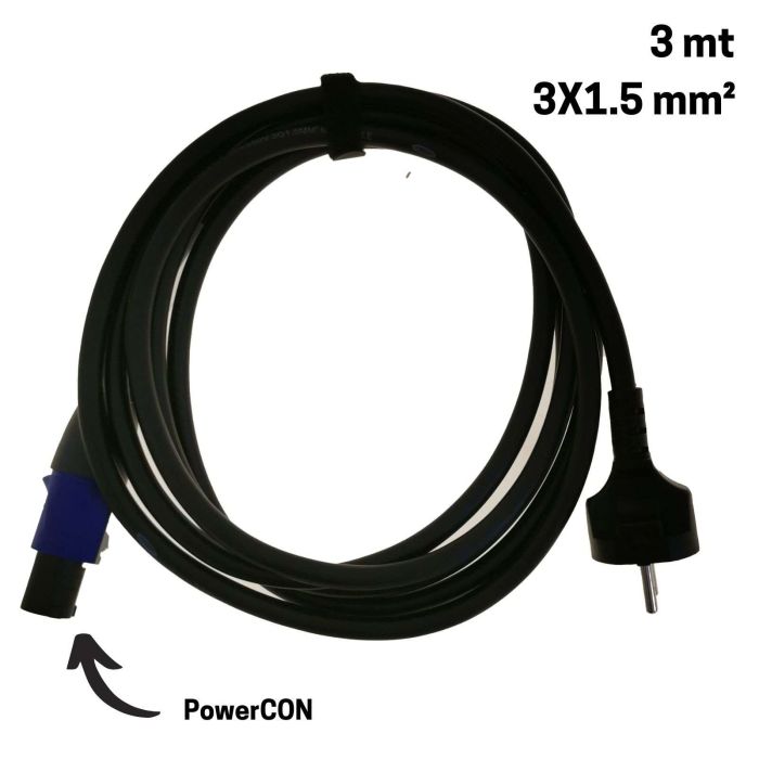Cavo alimentazione PowerCON 3 mt Showtech 90601 3x1.5mm2 main product photo