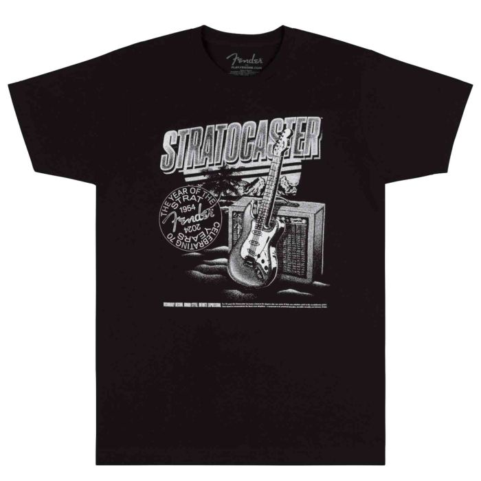 T-Shirt Fender Stratocaster 70th Anniversary Tee Black S main product photo