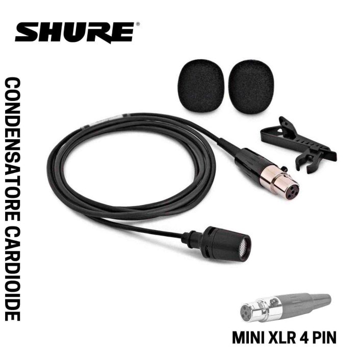 Microfono lavalier Shure CVL-B/C-TQG main product photo
