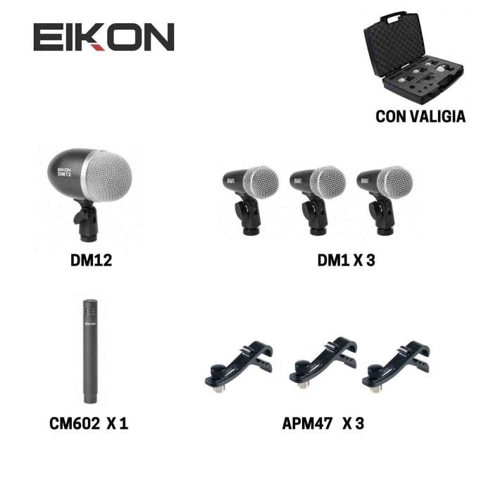 EIKON DMH5XL set 5 microfoni per batteria main product photo