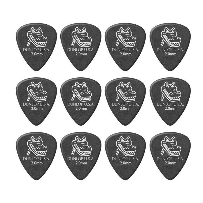 Blister plettri Dunlop 417P.20 Gator Grip 12pz 2.0mm main product photo
