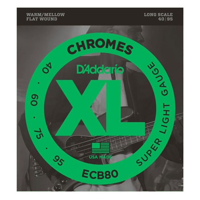 Corde D`Addario ECB80 Flatwound basso elettrico flat lisce main product photo