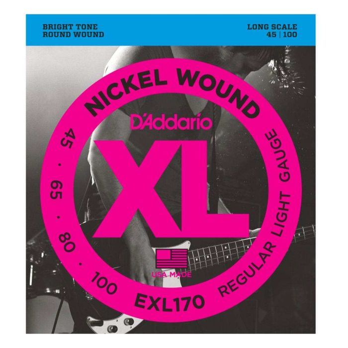 Corde basso elettrico D`Addario EXL170 Snickel wound regular light 45-100 main product photo