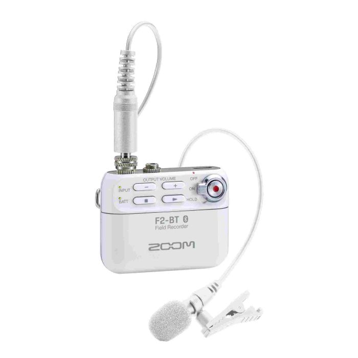 Zoom F2-BT W con lavalier bluetooth white main product photo