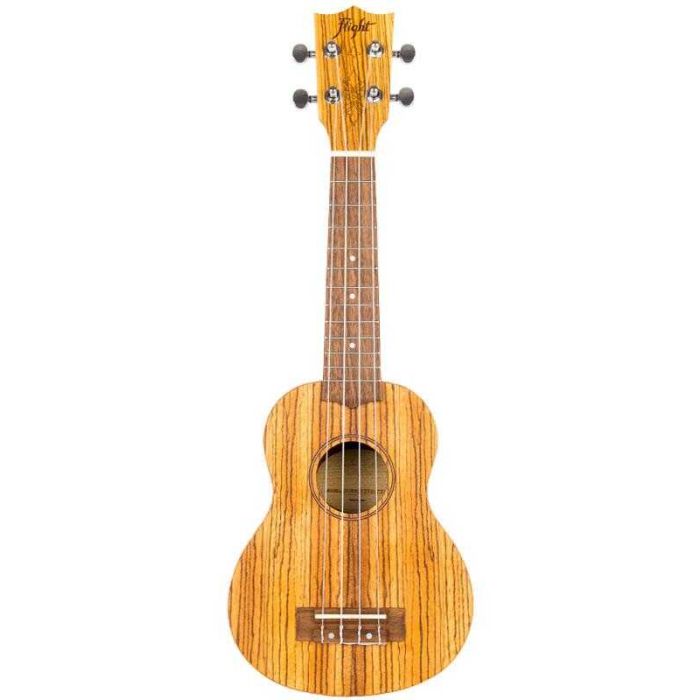 Flight DUS322 zebrawood Ukulele soprano con borsa main product photo