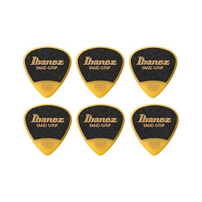 Blister plettri Ibanez Medium PPA16MSG-YE sand grip wizard Blister plettri 6pz yellow main product photo