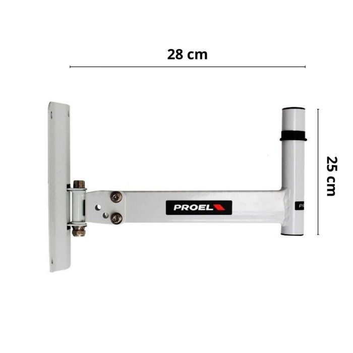 Supporto Parete Proel KP565 reg.orizzontale e verticale 35 kg max bianco main product photo
