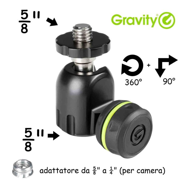 Adattatore microfono Gravity MSQT 1 B giunto sferico main product photo