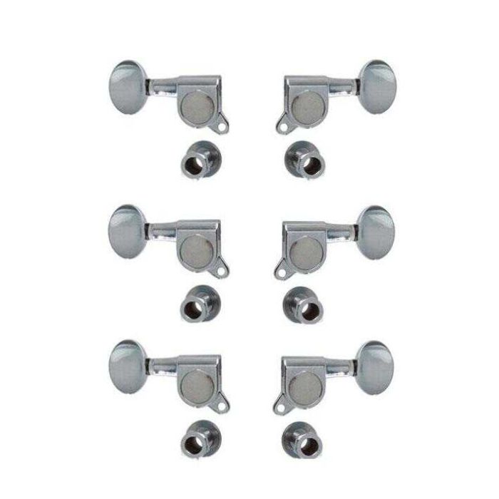 Meccaniche chitarra acustica e elettrica Soundsation SMH-E-C-6L chrome in linea main product photo