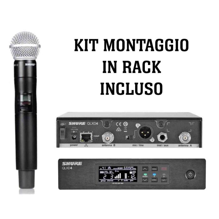 SHURE QLXD24E/SM58 Radiomicrofono palmare main product photo