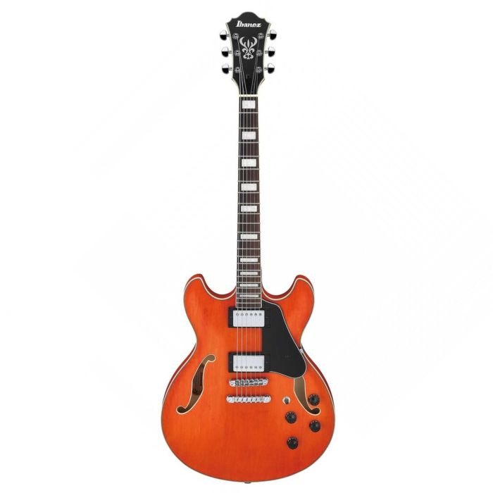 Chitarra Semiacustica Ibanez AS73TTF transparent tangerine flat main product photo