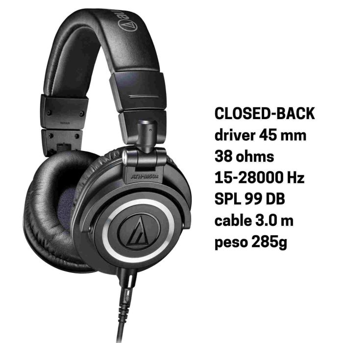 Cuffia Audio-Technica ATH-M50X CLOSED pieghevole main product photo