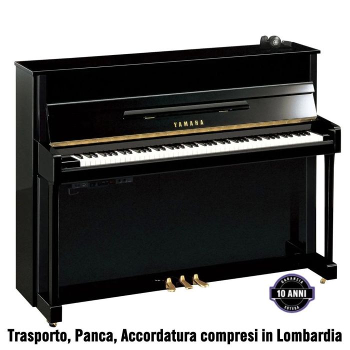 Pianoforte Verticale Silent Yamaha B2 SC3 nero lucido cm 113 main product photo