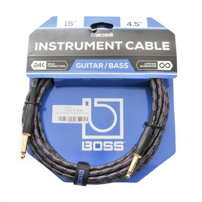Cavo Jack/Jack 4,5 mt Boss in tessuto main product photo