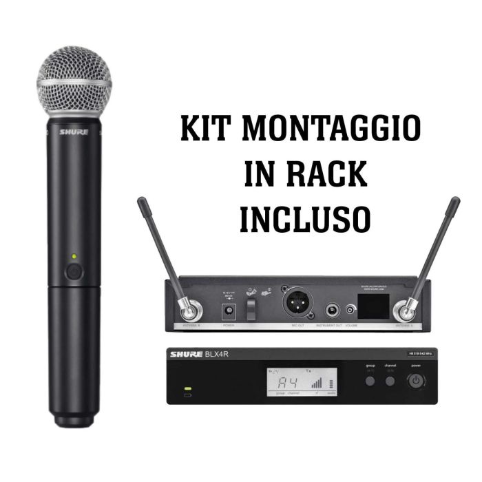 SHURE BLX24R/SM58 A RACK Radiomicrofono palmare main product photo