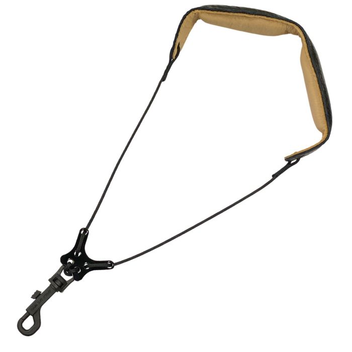 Cebulla Baritone Sax Strap L black extra wide adjuster fibre main product photo