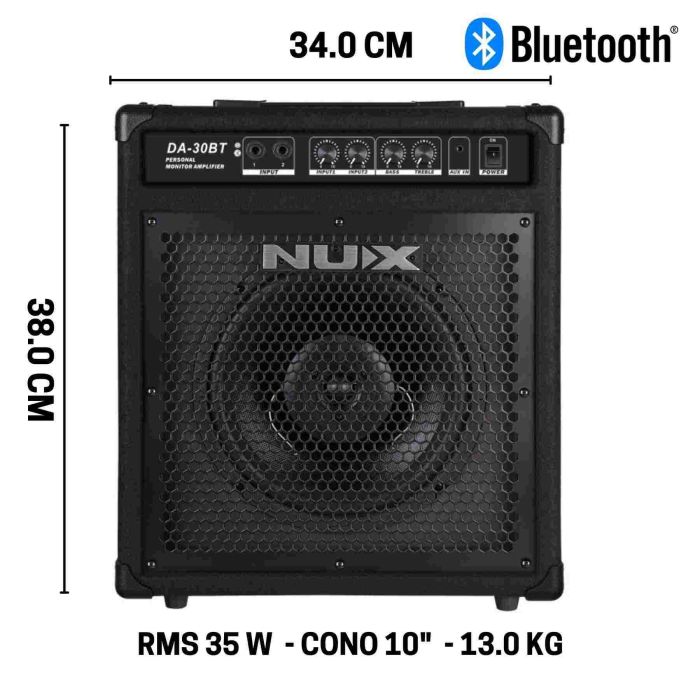 Amplificatore batteria elettronica Nux DA30-BT bluetooth main product photo