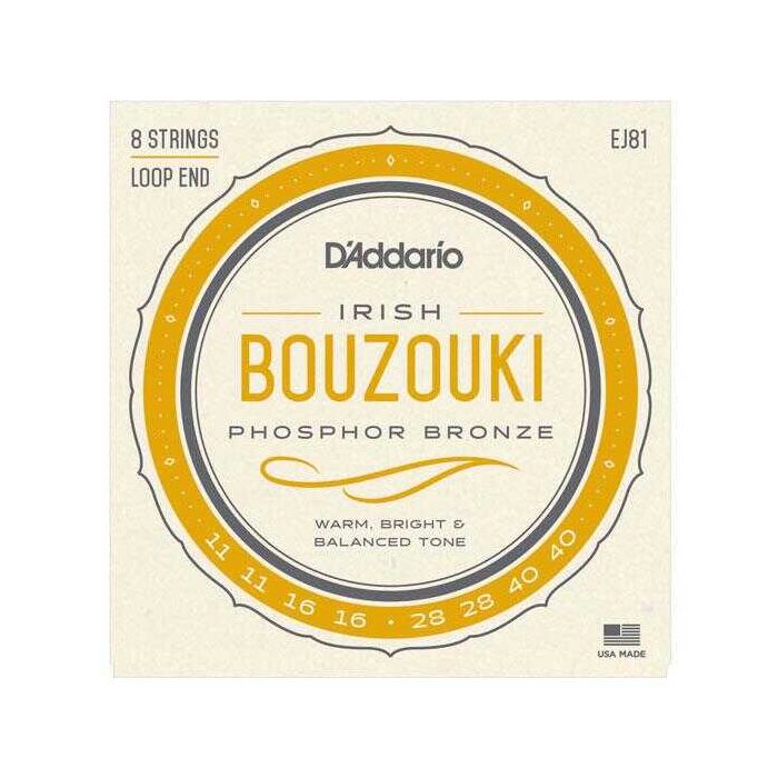 Corde Bouzouki irlandese D`Addario EJ81 Phosphor Bronze 11-40 main product photo