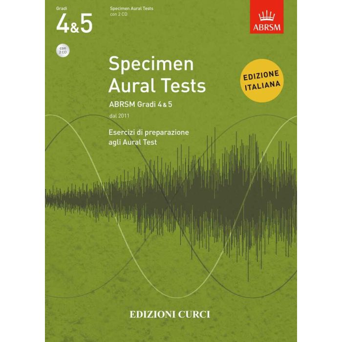 ABRSM Specimen Aural Tests Gradi 4-5 Edizione Italiana con 2 cd main product photo