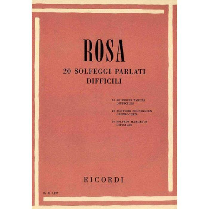 Rosa 20 Solfeggi Parlati Difficili main product photo