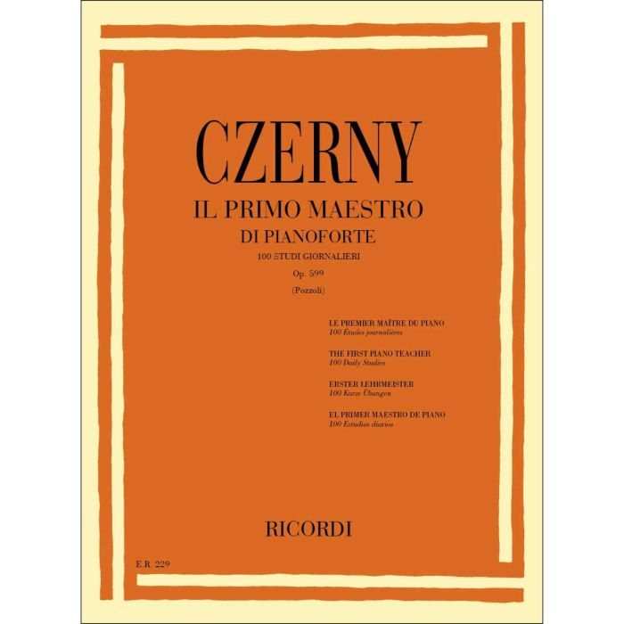 C.Czerny Il primo maestro di Pianoforte 100 studi giornalieri Op.599 main product photo