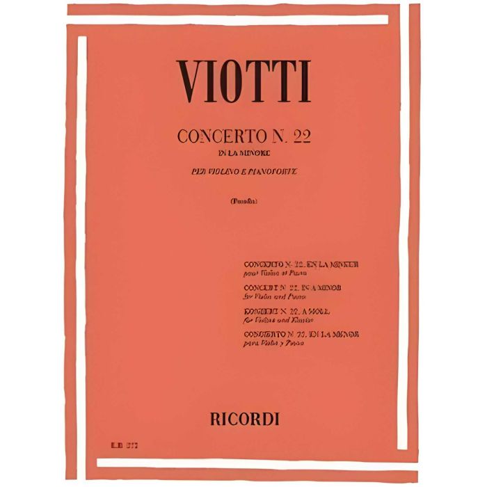 Viotti Concerto per violino n.22 La min. main product photo