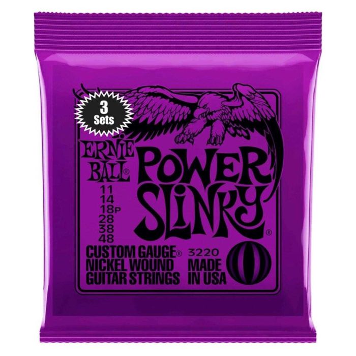 Corde Elettrica 3pz Ernie Ball 3220 power slinky nickel 11-48 main product photo