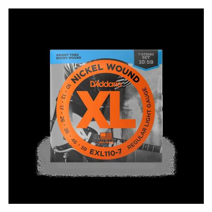 Corde elettrica D`Addario EXL110-7 nickel wound 7 corde regular light 10-59 main product photo