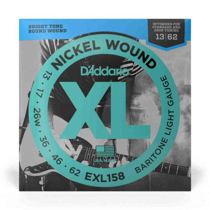 Corde elettrica D`Addario EXL158 XL nickel wound baritone light 13-62 main product photo