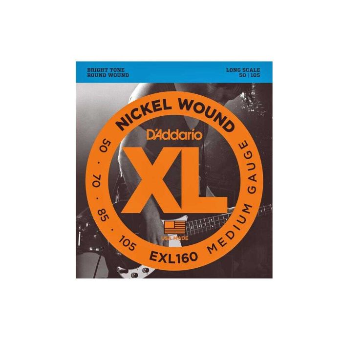 Corde basso elettrico D`Addario EXL160 nickel wound medium 50-105 main product photo