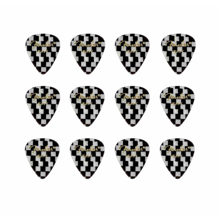 Blister plettri Fender 351 shape Premium checker heavy 12pz main product photo