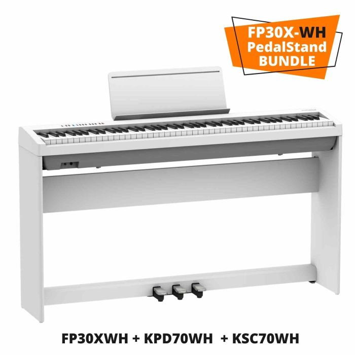 Roland FP-30X WH PedalStand Bundle main product photo