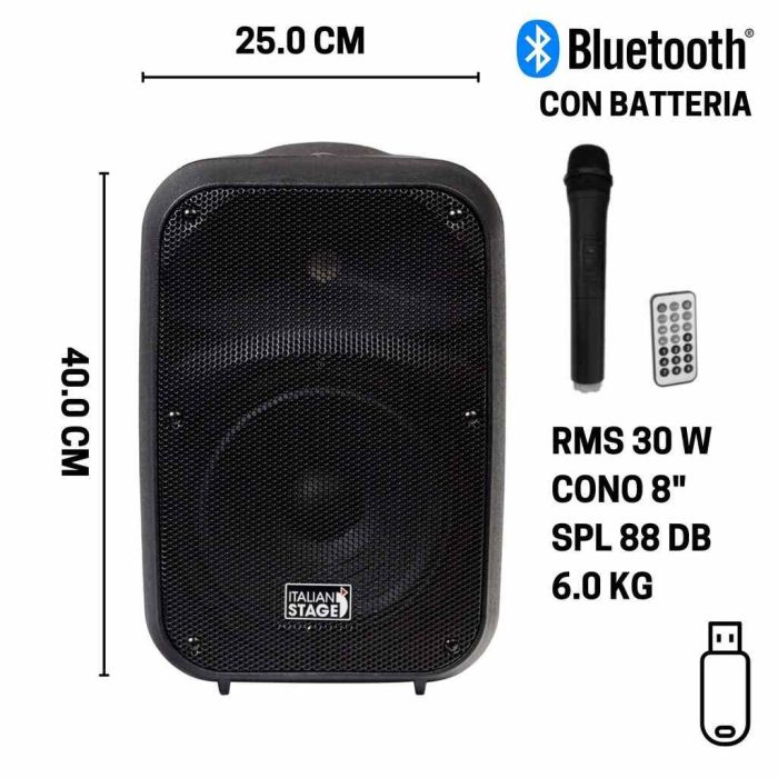 Box Amplificato Italian Stage FRX08AW con USB e bluetooth main product photo