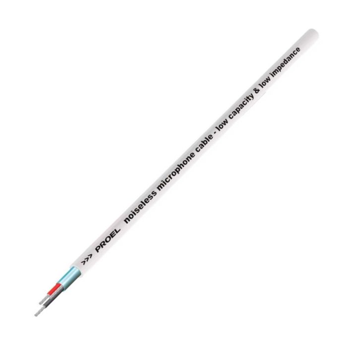 Cavo mic. bilanciato Proel HPC80 al mt.per installazione 2x0.22 mm2 white main product photo