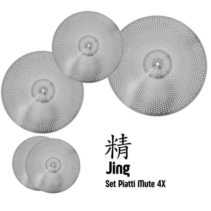 Set Piatti Jing Mute 4X HH 14" Ride 19" Crash 16" Crash 18" main product photo