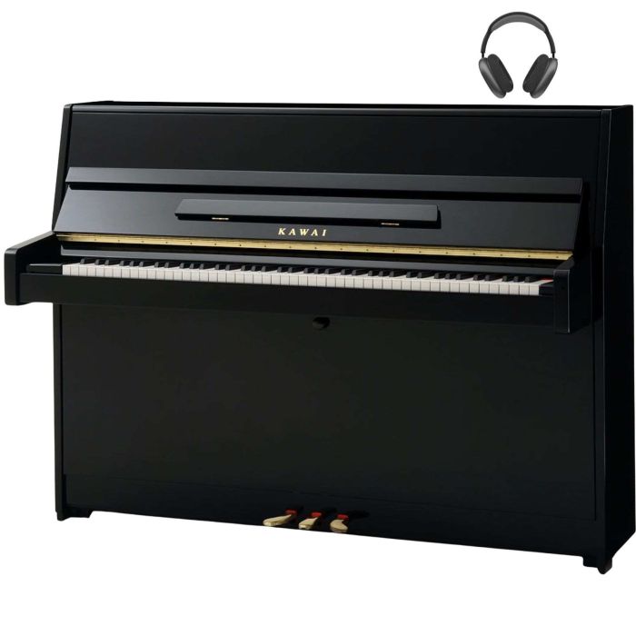 Pianoforte Verticale Kawai K15 ATX3L nero lucido main product photo