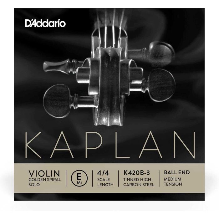 Corda Violino 4/4 D'Addario Kaplan MI K420B-3 Goldenspiral solo con pallino main product photo