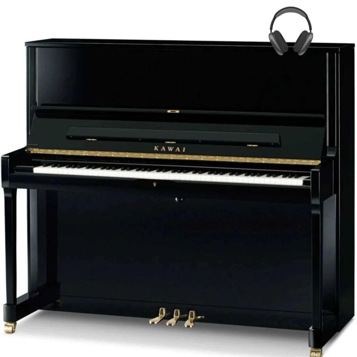 Kawai K500 AURES 2 nero lucido main product photo