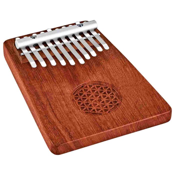 Kalimba Meinl Sonic Energy KL1002FOL 10 note zambesi redwood rilievo Fiore della vita main product photo
